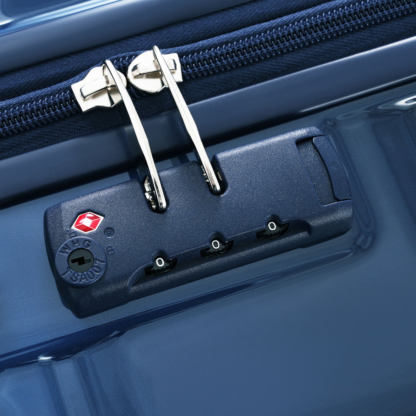 20-Inch Carry-On Luggage Set with USB Port - Gradient Blue