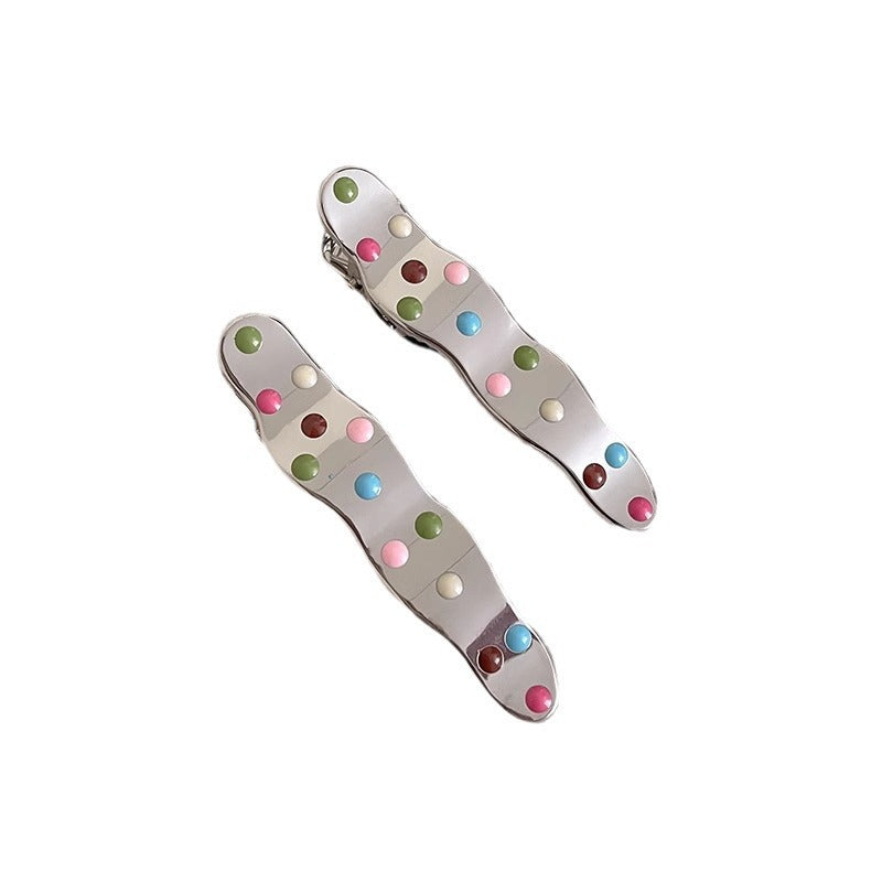 Metal Hair Barrettes with Star, Heart & Wave Designs - Silver Hair Accessories for Women