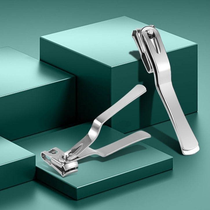 Large Opening Stainless Steel Nail Clippers - Household Portable 360° Rotating