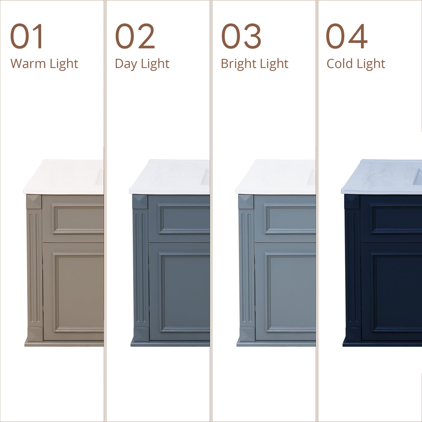 36-Inch Wall Mounted Bathroom Vanity with Ceramic Sink - Blue