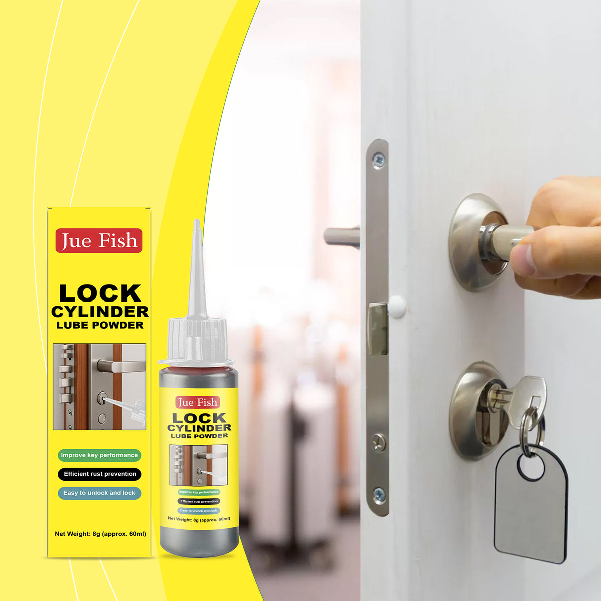 60ml Lock Core Lubricant for Keyholes and Locks - Graphite Spray