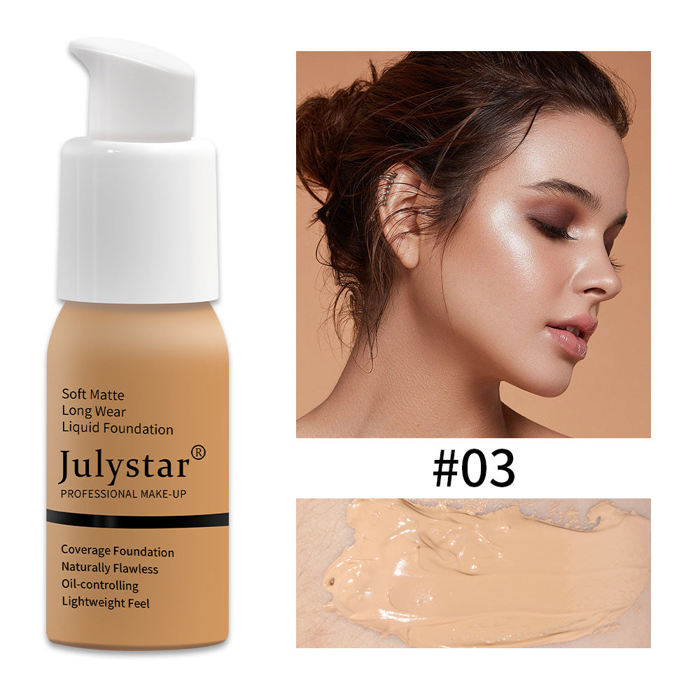 Long-Lasting Liquid Foundation - Waterproof Moisturizing Concealer Makeup