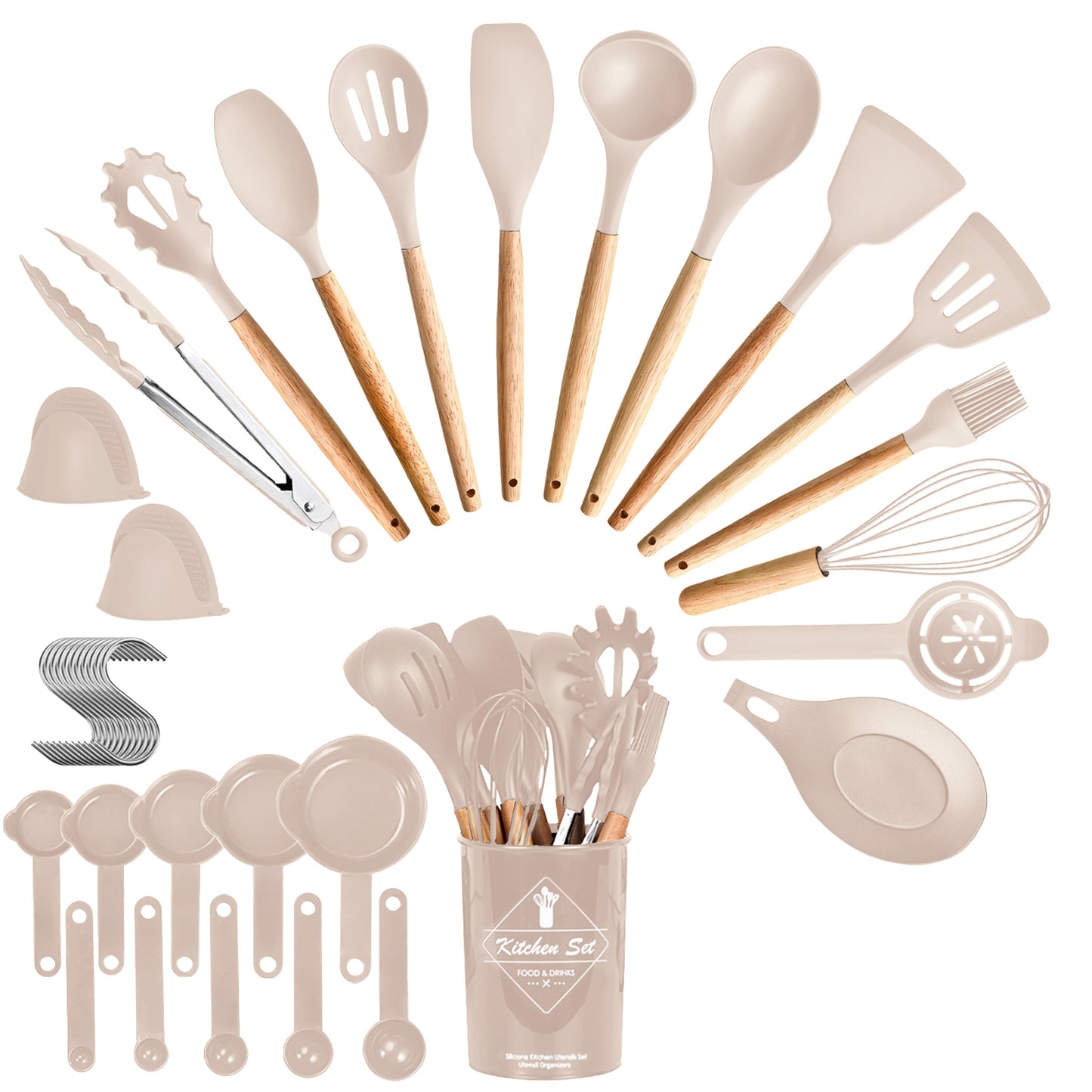 35-Piece Kitchen Utensil Set with Holder - Cooking Tools & Accessories