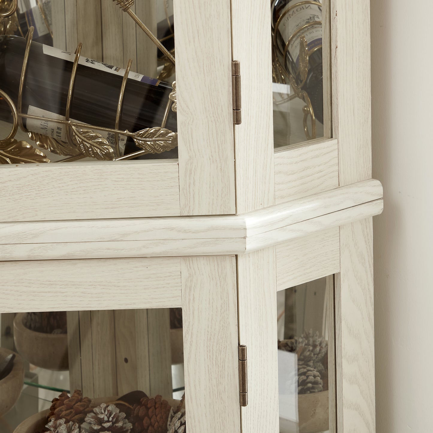 Lighted Corner Curio Cabinet - Glass Display Shelf With Tempered