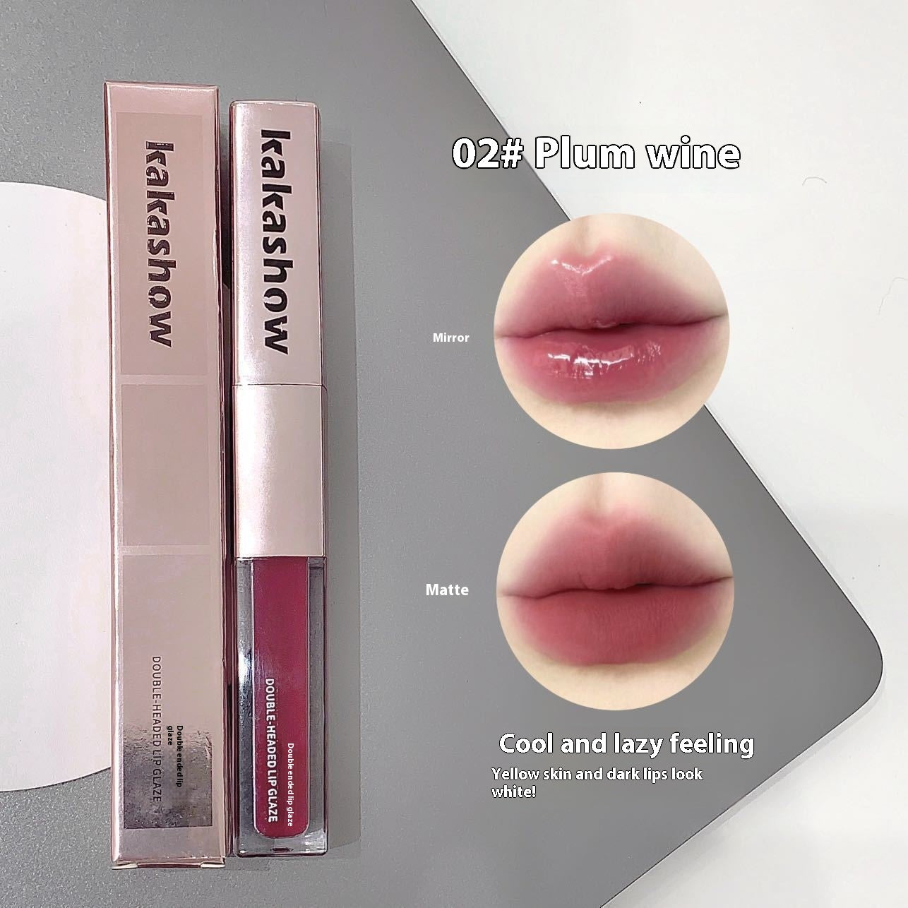 Double-Headed Lip Lacquer Matte Lipstick Set - Multiple Colors 2g