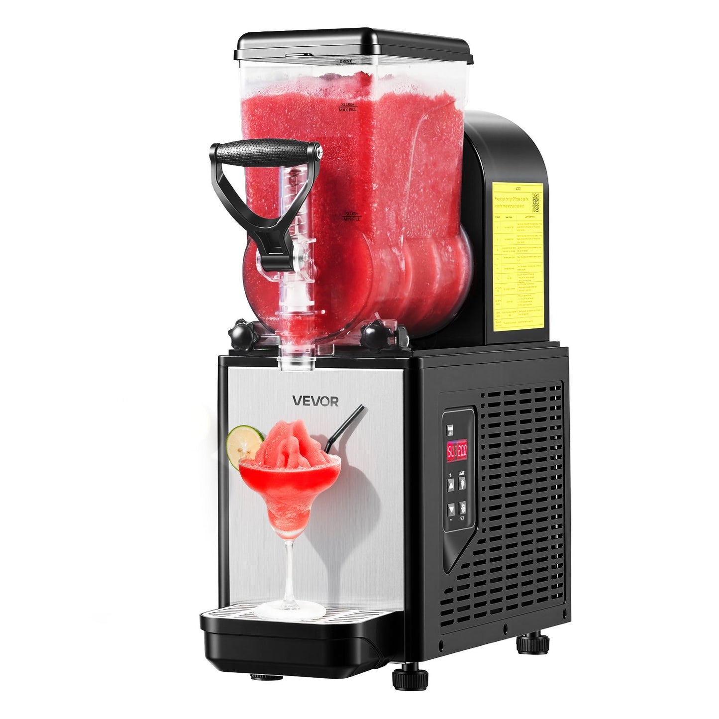 Commercial Slushie Machine 6L/1.6Gal Self-Cleaning Margarita & Drink Maker