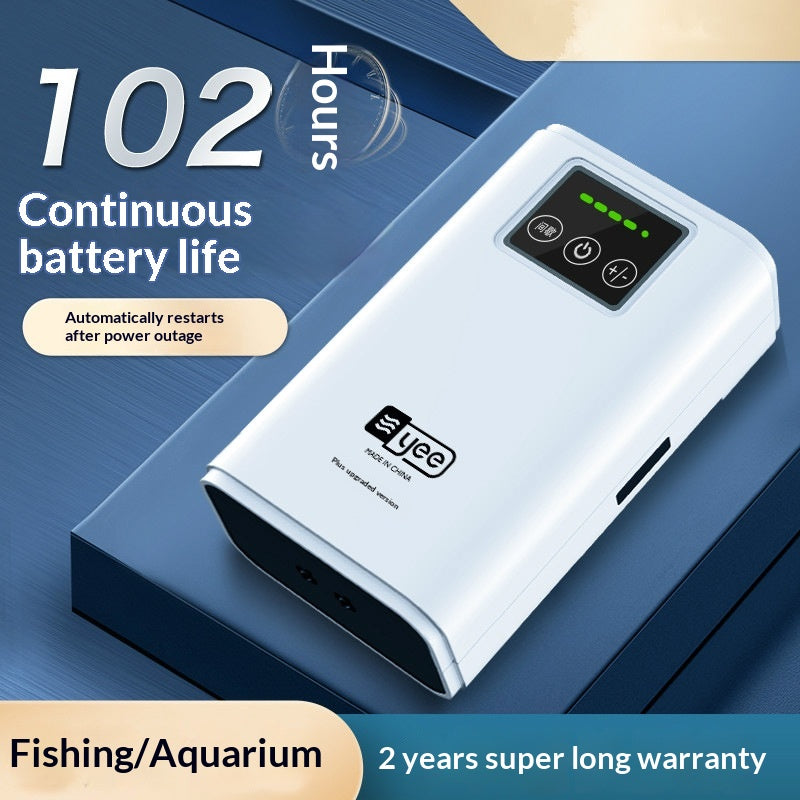 Outdoor Aquarium Oxygen Pump with Automatic Restart - USB Rechargeable