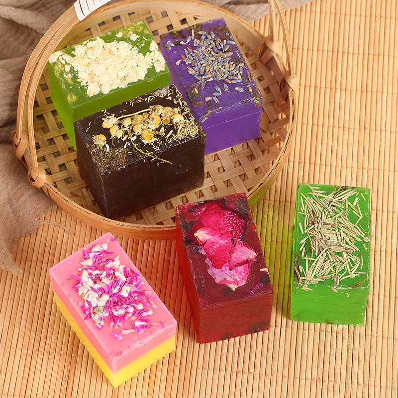 Handmade Essential Oil Flower Soap Set - Moisturizing 200g Multiple Fragrances
