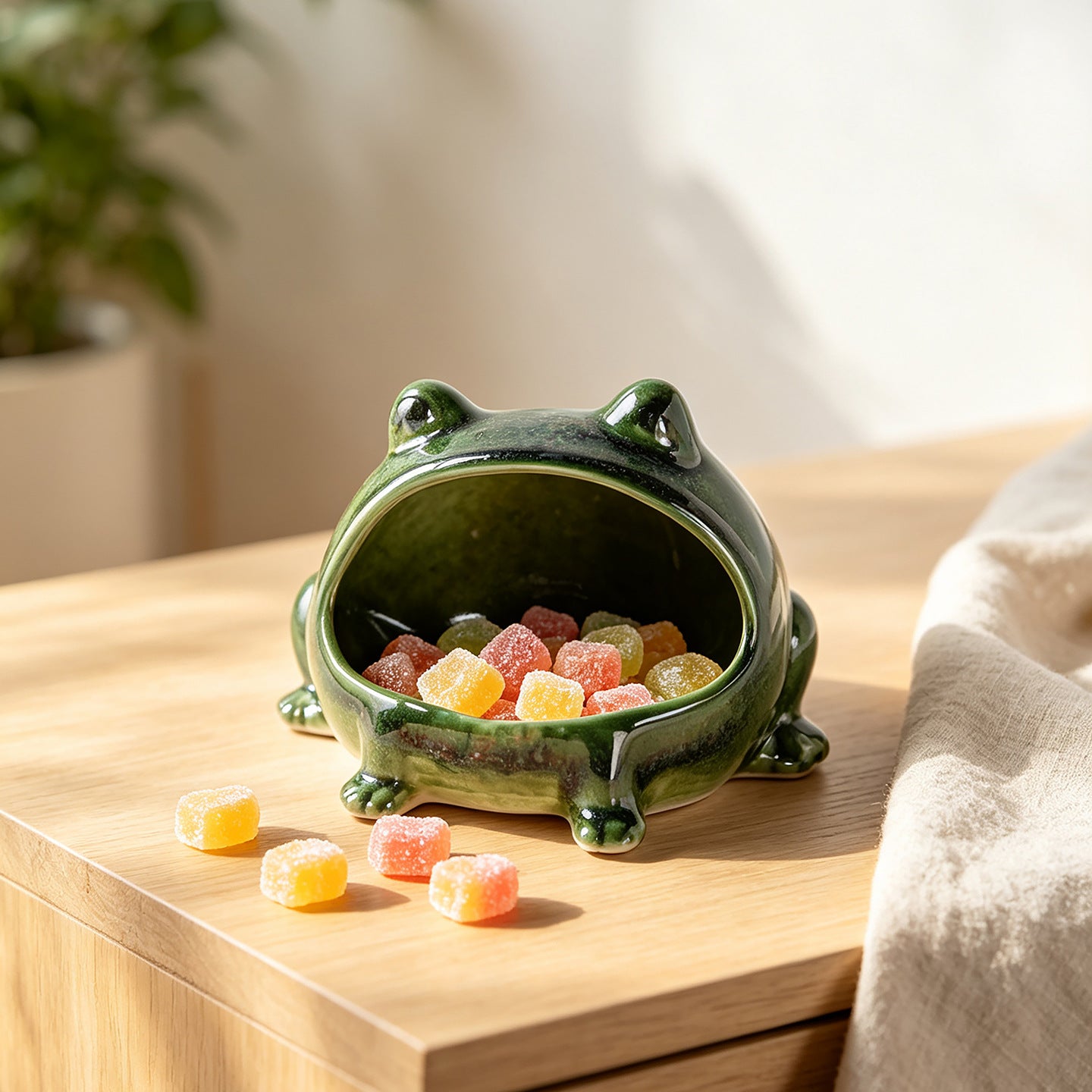 Decorative Ceramic Storage Jar for Kitchen and Home - Irregular Shape, 501-800ml