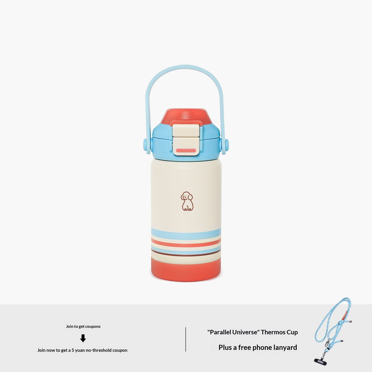Stainless Steel Travel Mug with Handle - 350ML Insulated Portable Cup