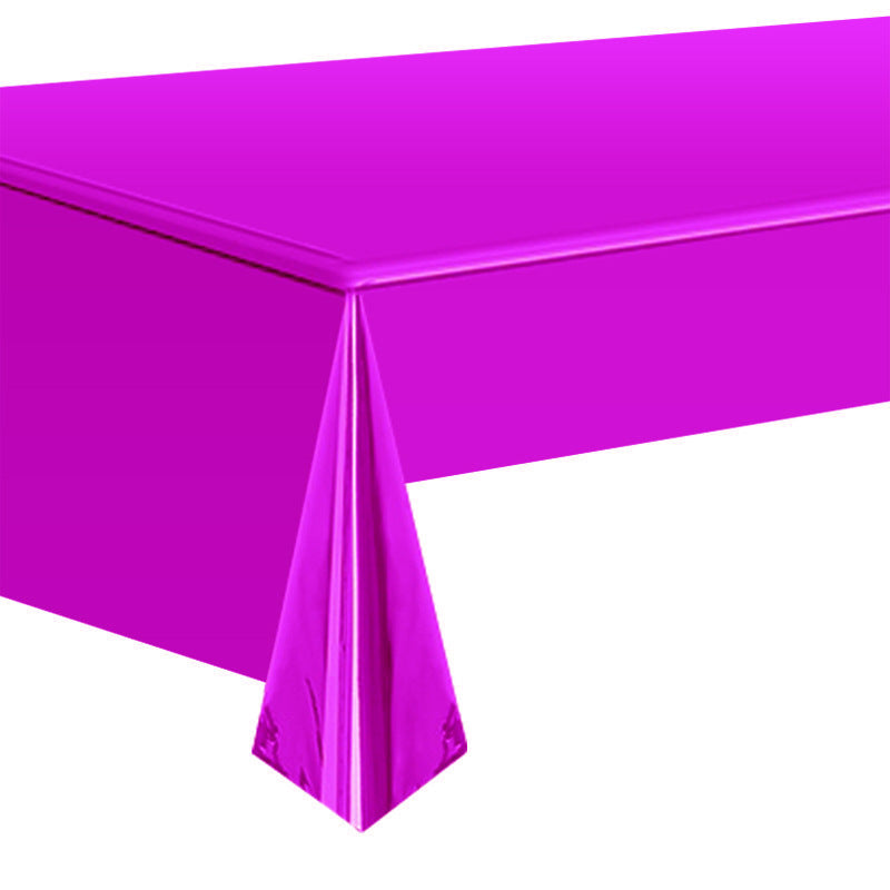Disposable Aluminum Film Tablecloth for Parties 137x183cm Multiple Colors