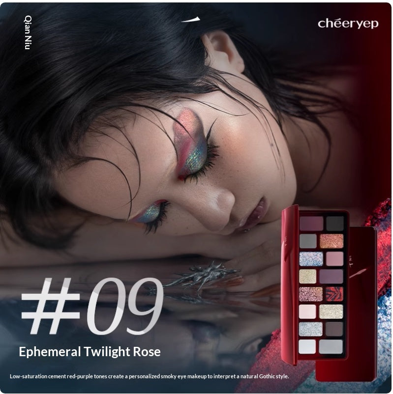 16-Color Eyeshadow Palette Matte and Shimmer Finishes for Makeup and Cosplay