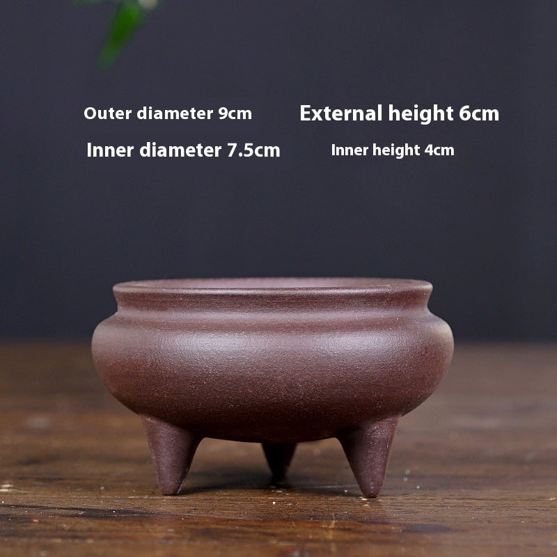 Breathable Ceramic Flower Pot for Home Garden Office Balcony - Multiple Colors