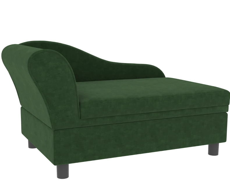 Pet Sofa Bed Couch with Storage and Soft Cushion, Green — Small Dog & Cat Furniture
