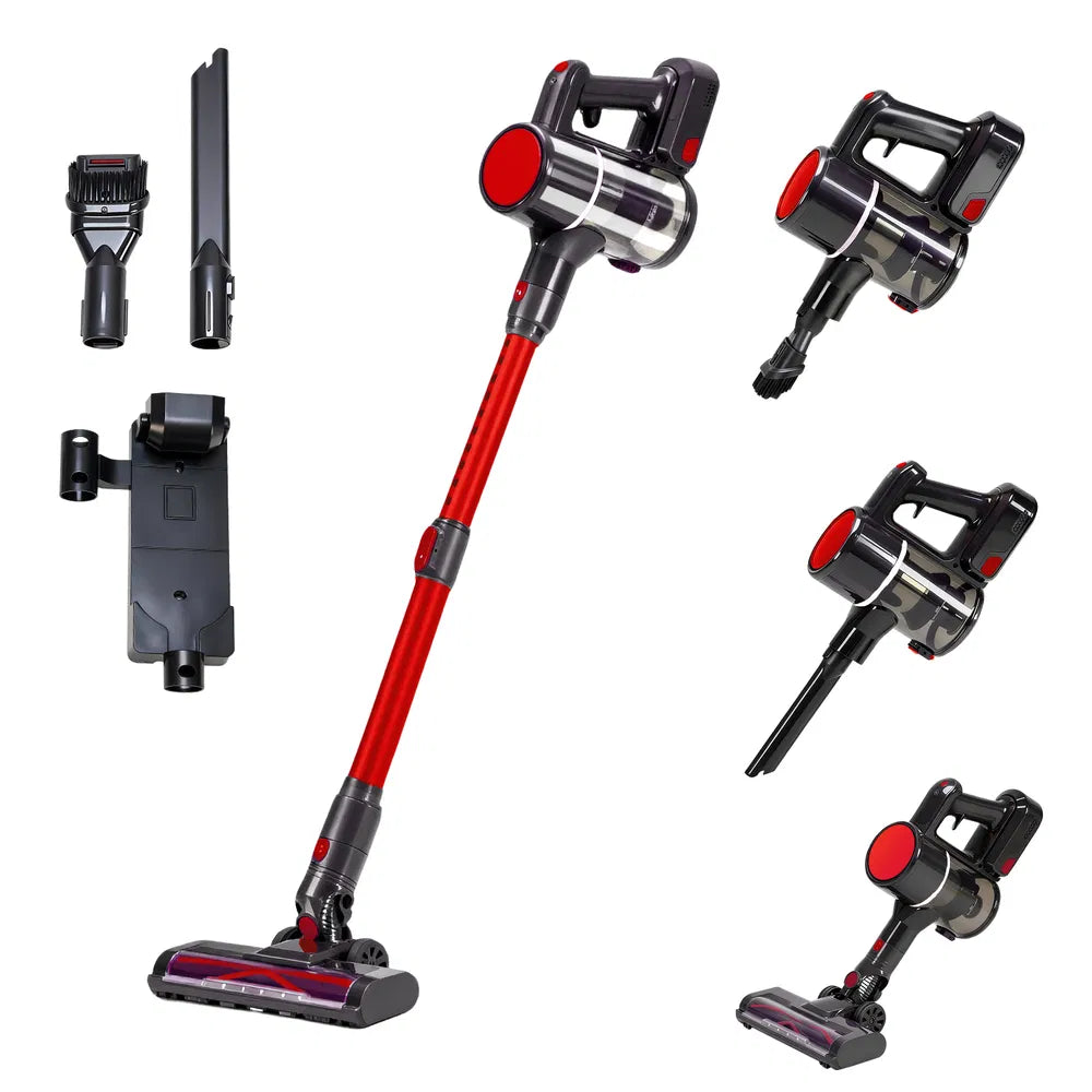 Cordless Stick Vacuum Cleaner with LED Light, Rechargeable & Lightweight