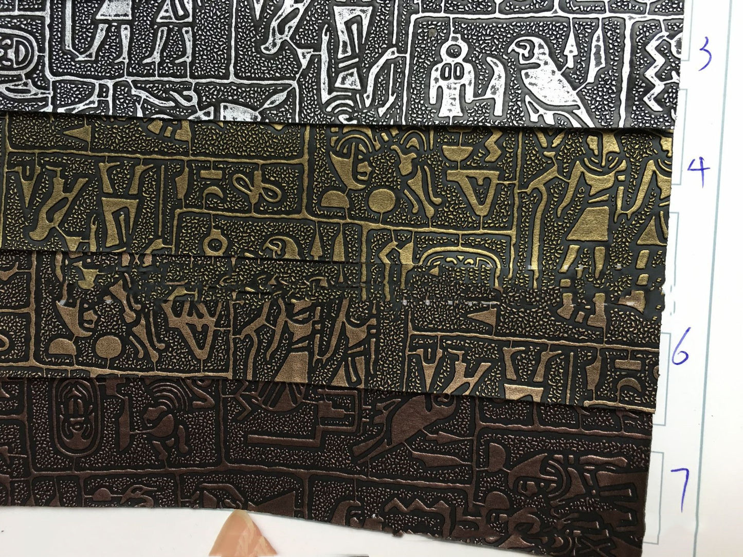 Artificial Leather Fabric for Crafts and Upholstery - Antique Pattern