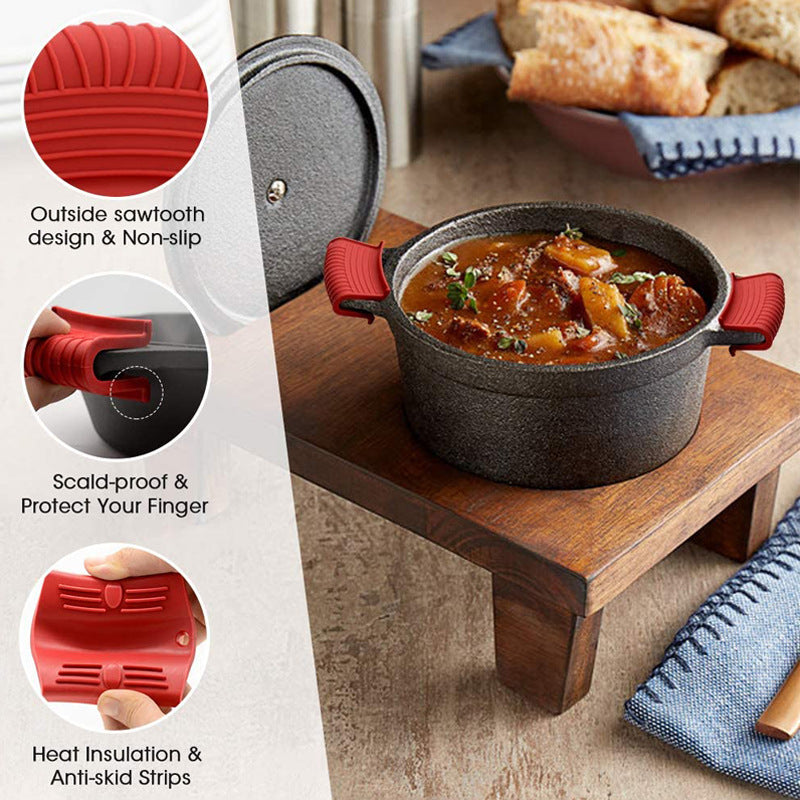 Silicone Hot Handle Holders - Heat Resistant Potholder Set