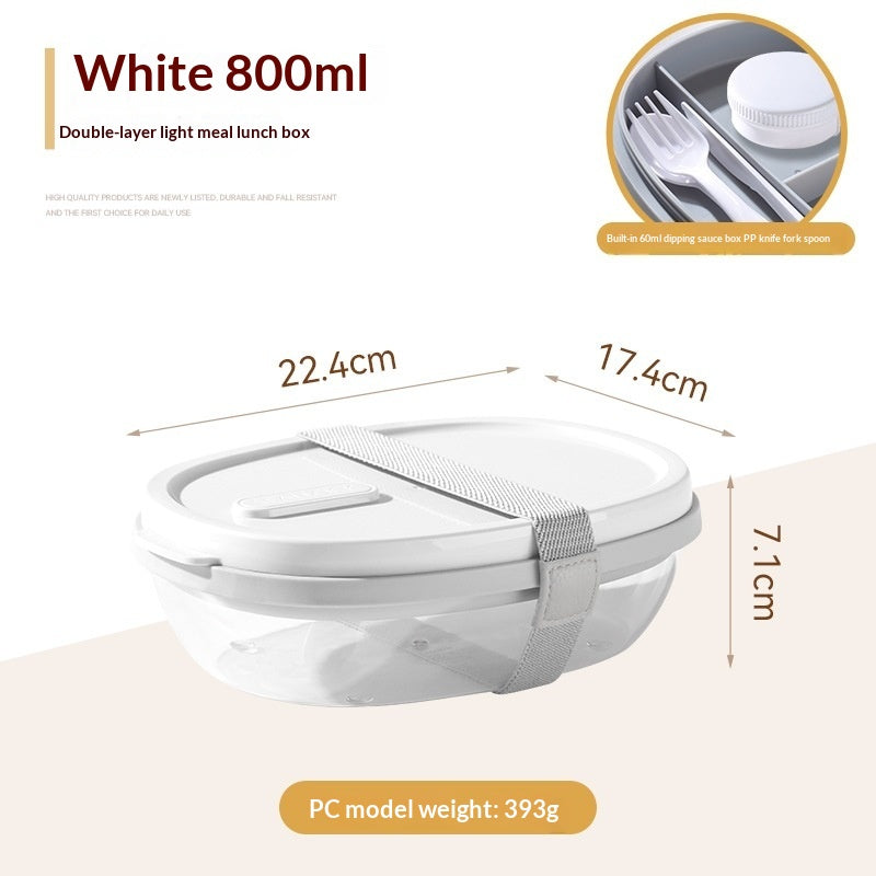 Reusable Plastic Salad Storage Box Set - Leakproof Food Organizer