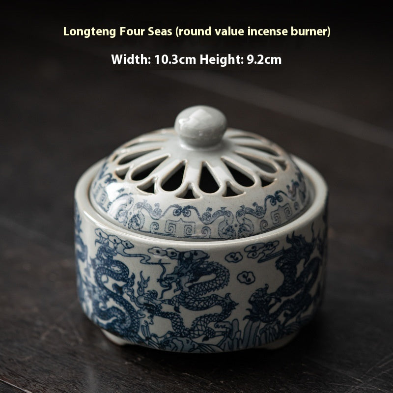 Ceramic Incense Burner Plate Aromatherapy Holder for Home Decor