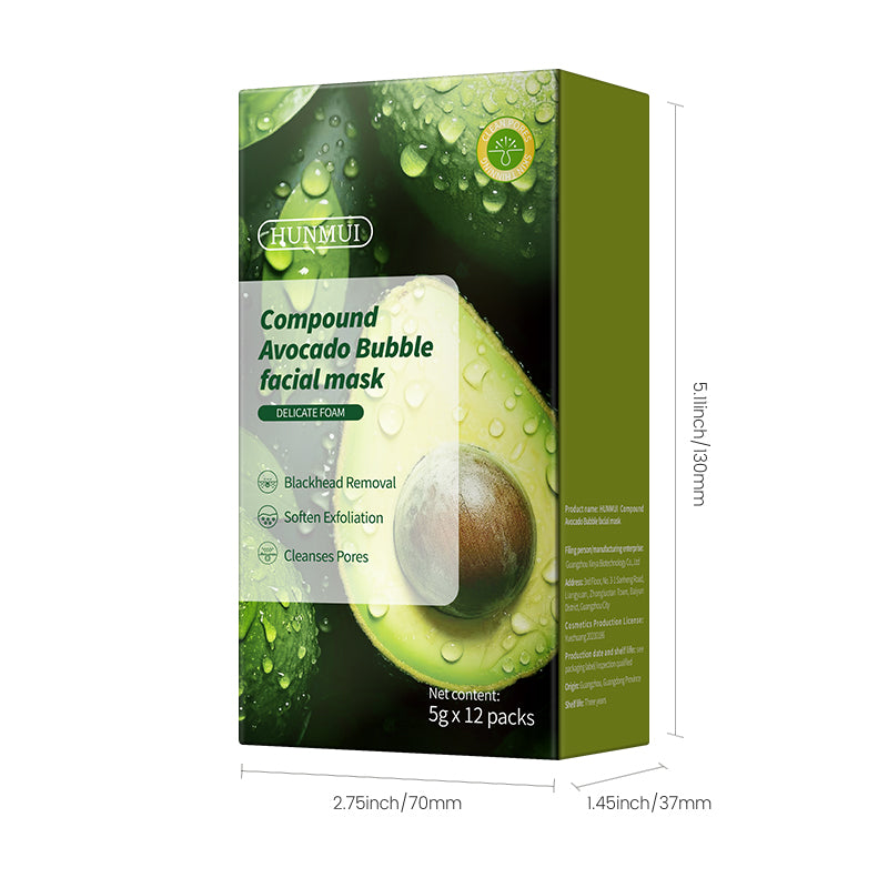 Compound Acid Avocado Bubble Mask 4g x 12 - Facial Care