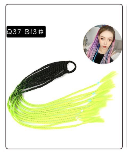 Three-Strand Braid Wig - 24 inch Gradient High-Temp Fiber