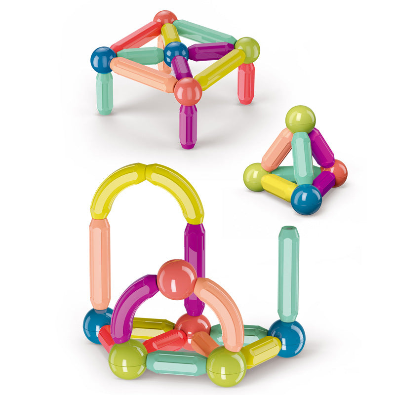 Magnetic Building Blocks Toy for Early Education - Colorful Plastic Set