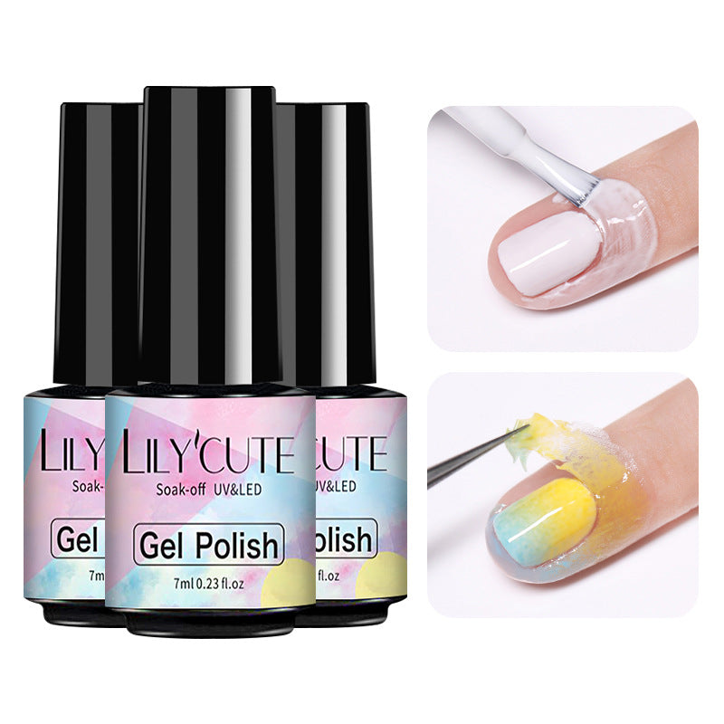 7ml Phototherapy Plastic Nail Art Base Gel with Sequin Frosted Finish