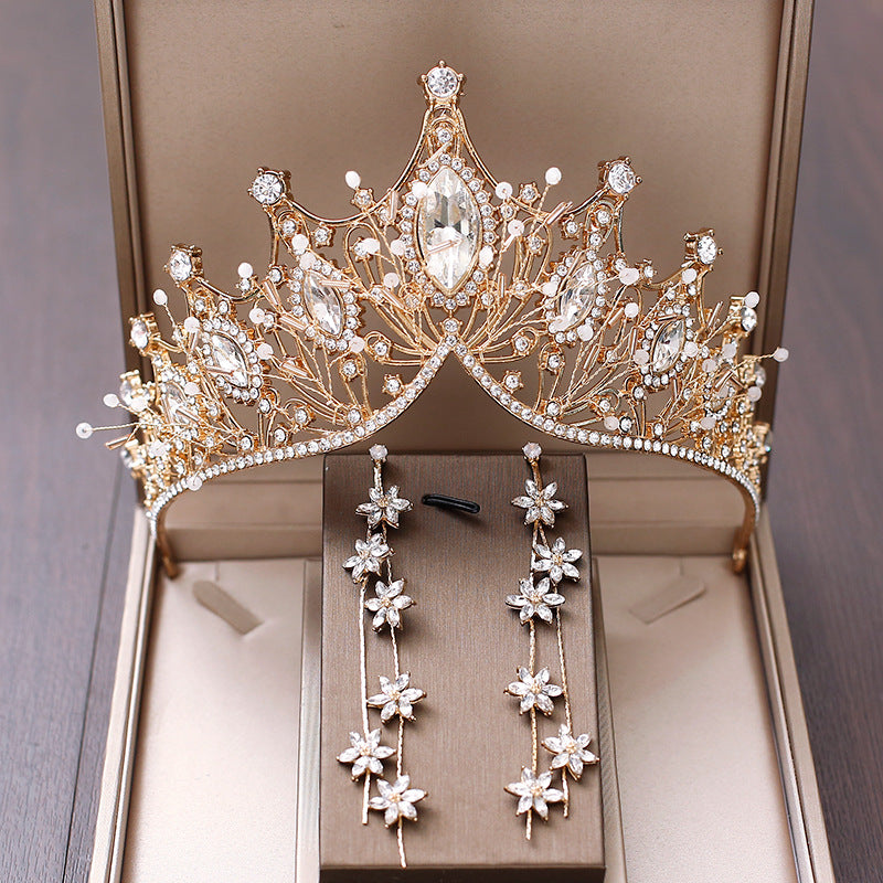 Wedding Crown Headwear Set - Gold & Silver