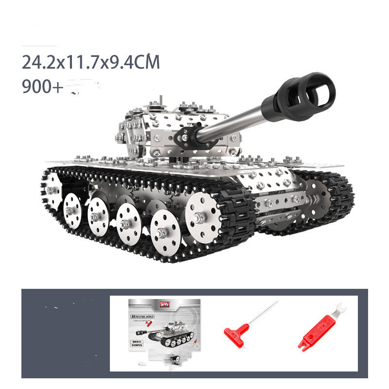 Mechanical Metal Building Blocks Set - Difficult Assembly Tank Series