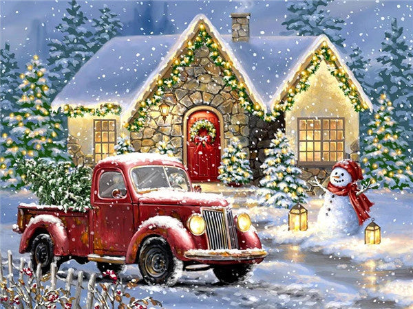 Winter Landscape Diamond Painting Kit - Embroidery Art & Craft