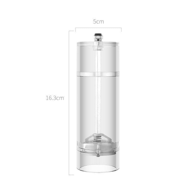Acrylic Spice Grinder Cylindrical Transparent Kitchen Tool - 5/6/8 Inch Variants