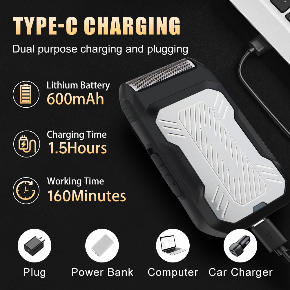 Portable Men’s Facial Shaver Rechargeable Brushless Motor Small Skin Care Tool