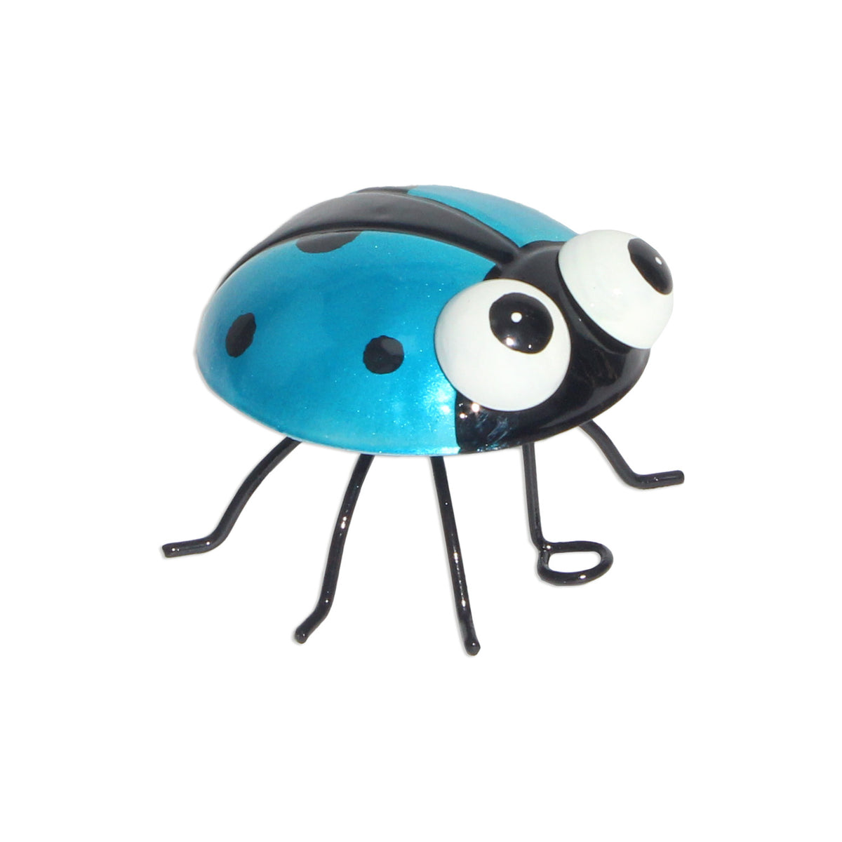 Wrought Iron Beetle and Ladybug Wall Decor for Outdoor Gardens and Courtyards