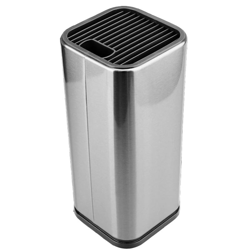 Stainless Steel Drainable Knife Holder with Storage Options