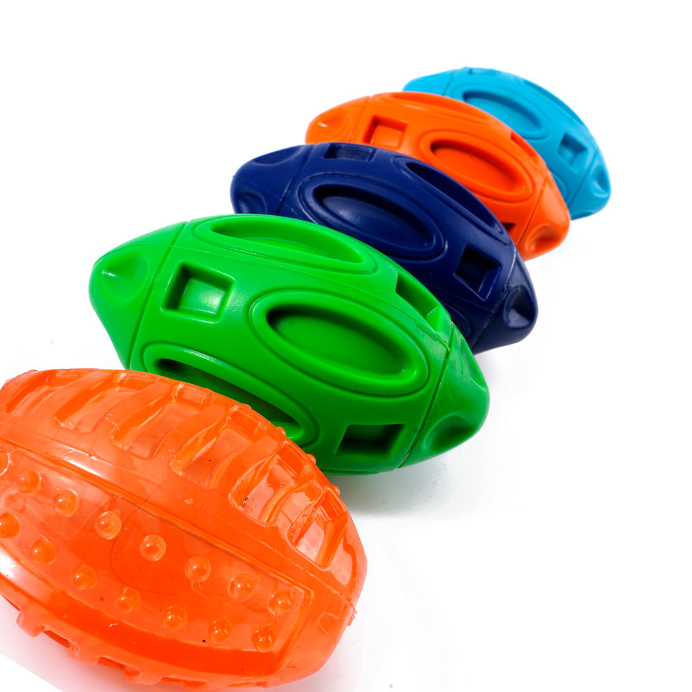 Durable Rubber Dog Toy with Squeaker - Interactive Bite-Resistant Fetch Ball