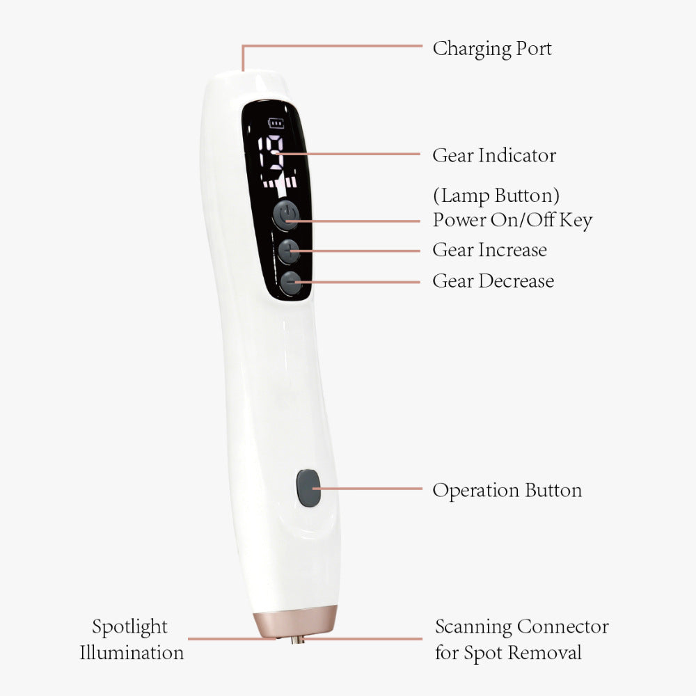 Portable Laser Mole and Freckle Removal Device for Home Use
