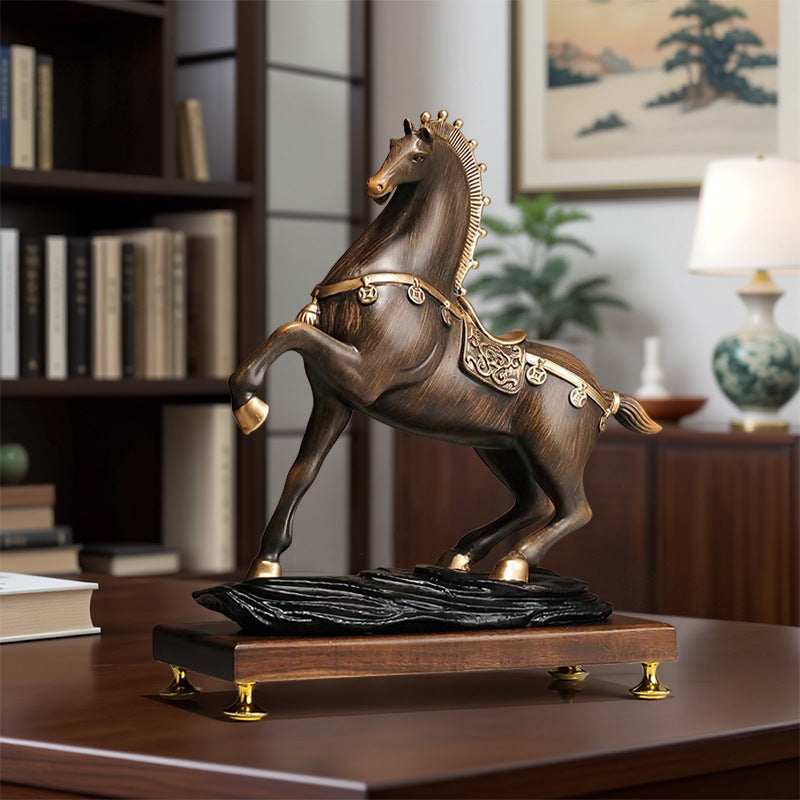 Horse Success Decorative Ornament for Entryway or Living Room - Modern Resin Figurine