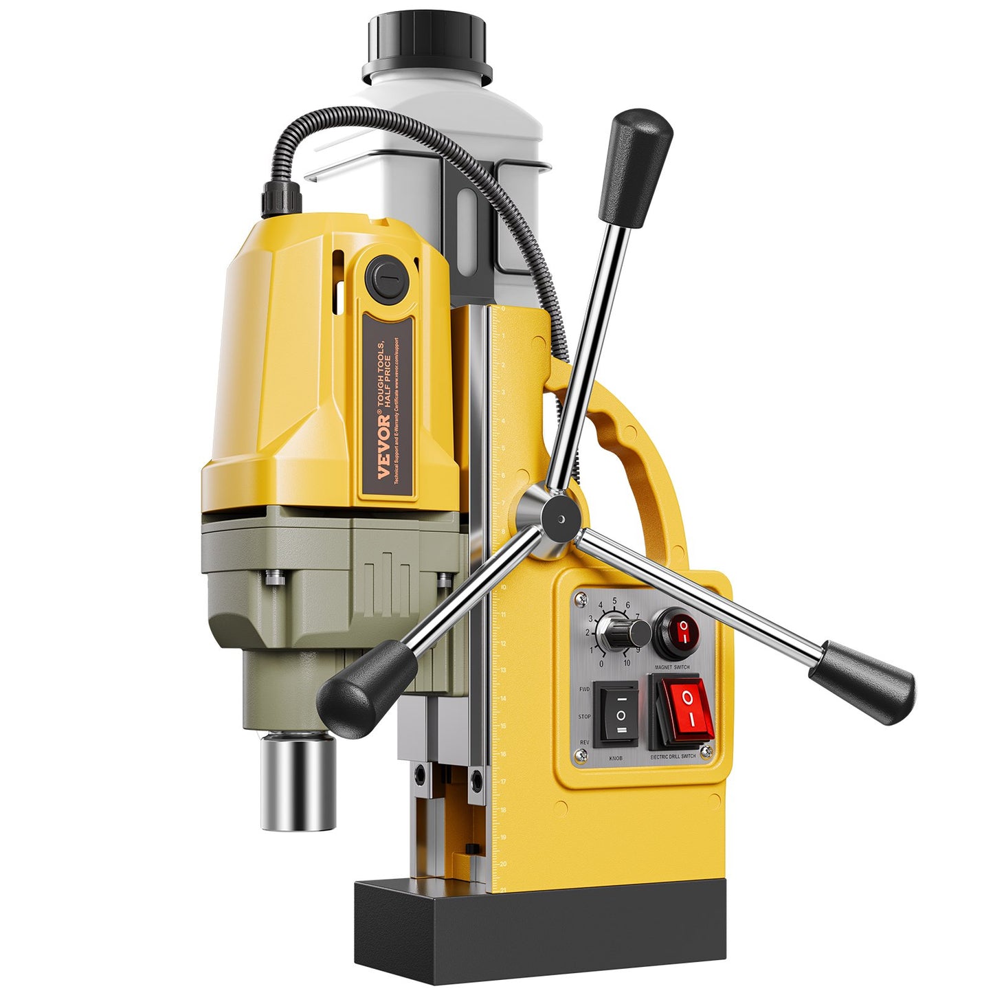1200W Magnetic Drilling Machine with 1.6 Inch Boring Diameter - Yellow Power Tool