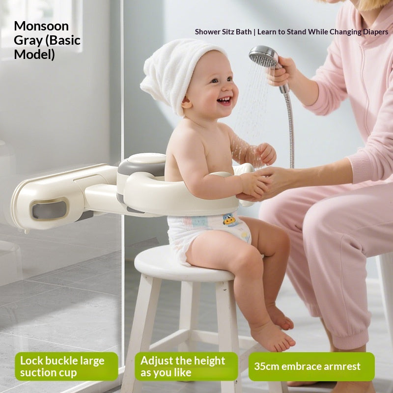 Baby Bathing Support Stand - Infant & Toddler Standing Bath Aid
