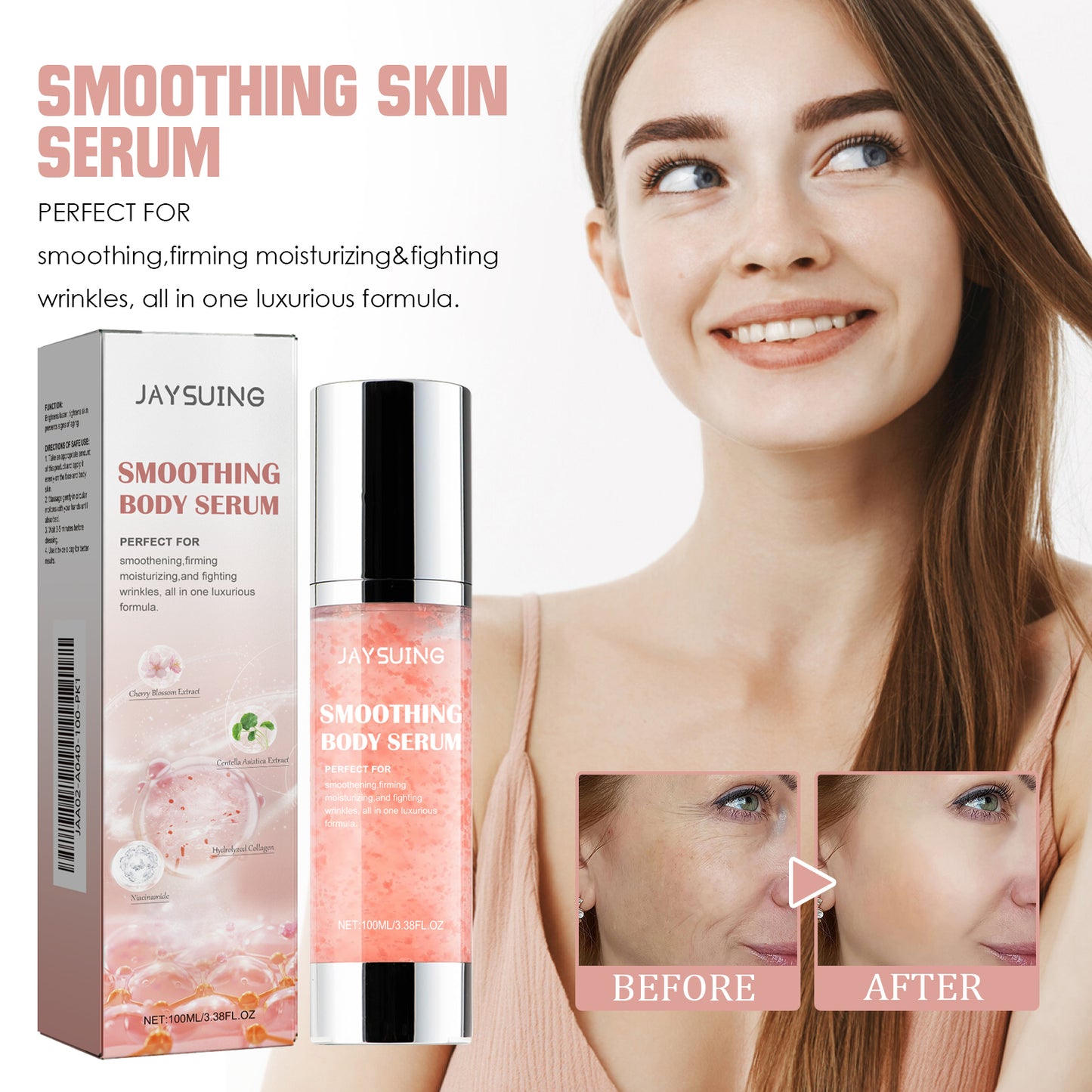 Smoothing Body Serum with Collagen - Moisturizing Anti-Aging Skin Care 100ml