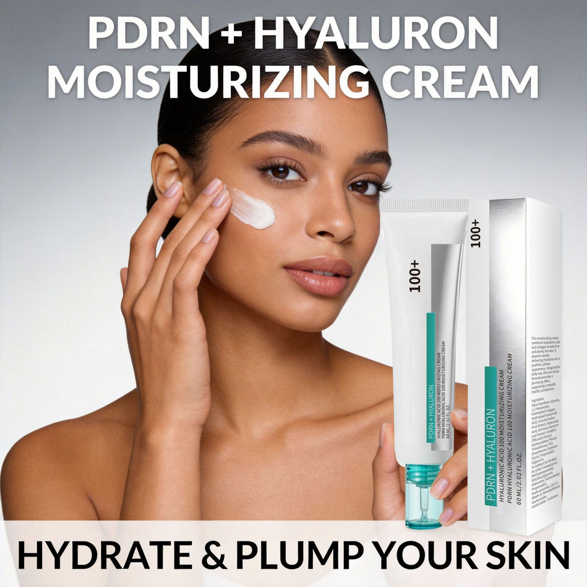 PDRN Hyaluronic Acid Face Cream 60ml for Skin Hydration & Rejuvenation