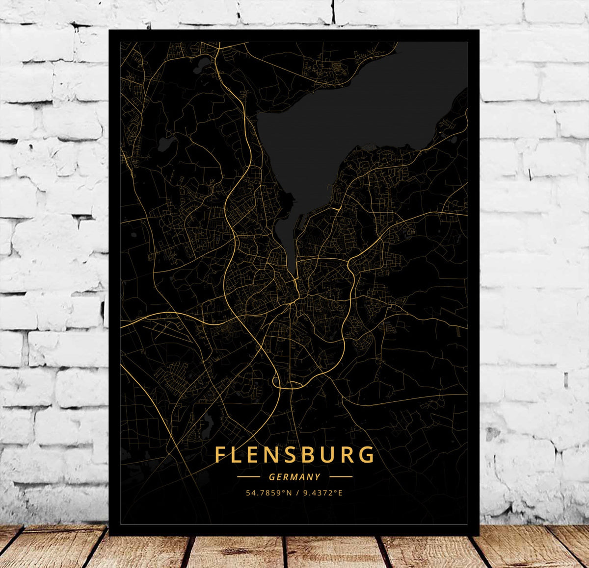 Modern Landscape Decorative Canvas Wall Art for Living Room - Flensburg Germany