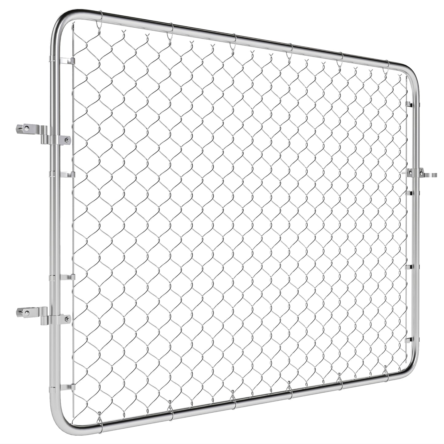 Galvanized Steel Garden Gate - 47.2 x 70.9 in., Silver