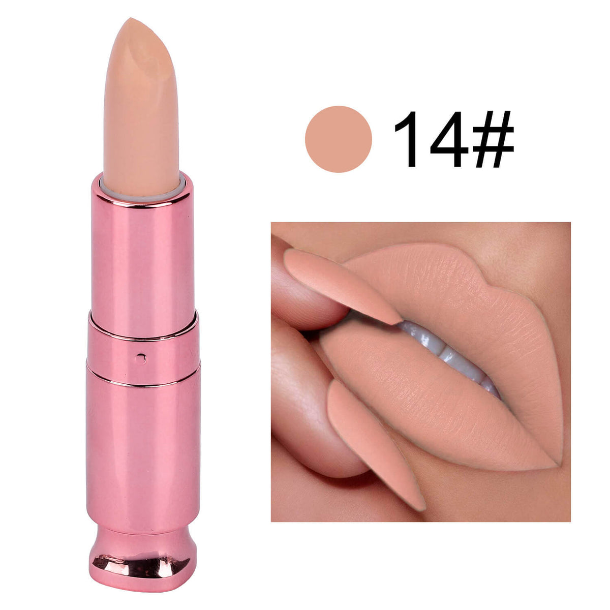 Long Lasting Matte Lipstick No Stain Easy to Color Lip Balm for Lips