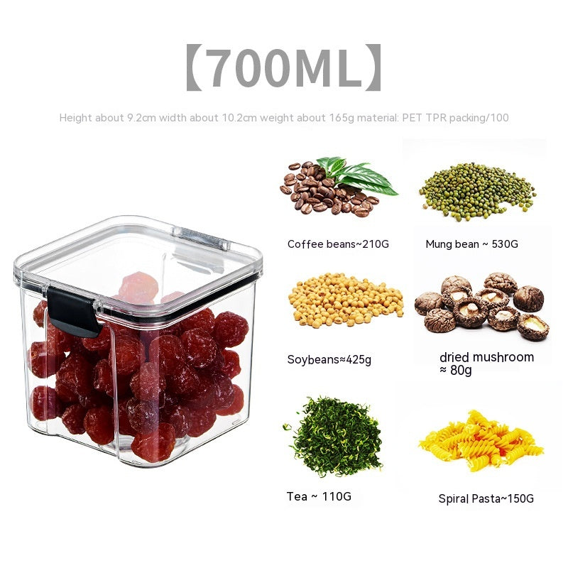 Food Grade Plastic Grain Storage Canisters with Sealed Lid - Stackable Food Containers