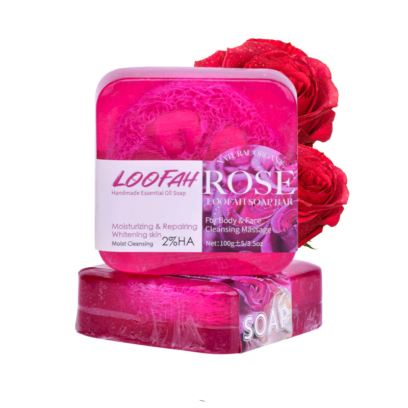 Rose Loofah Soap - 100g