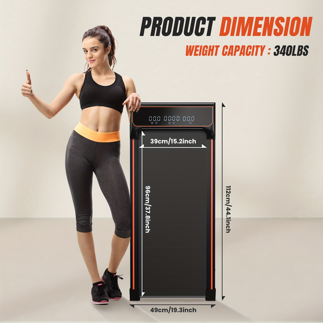 Compact Portable Walking Pad Treadmill - Adjustable Speed, Quiet