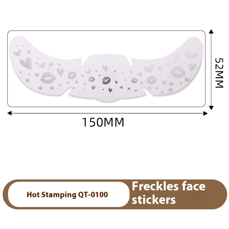 Freckle Tattoo Stickers Gold and Silver - Facial Skin Decor, 150x52mm, 1 or 6 Pcs