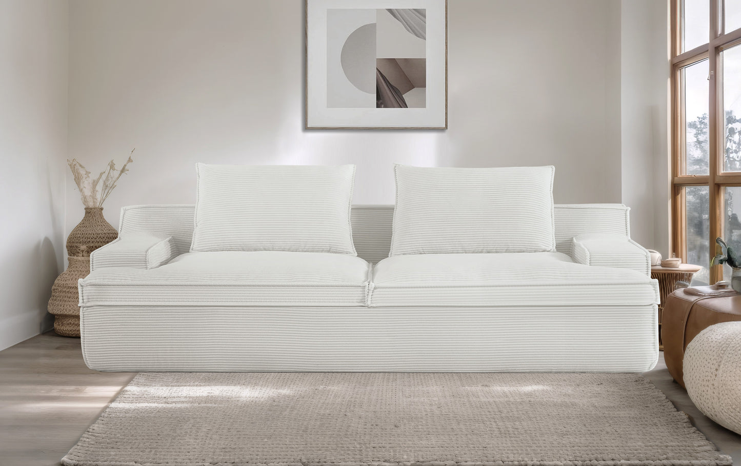 Nimbus Oversized Full Foam 4 Seater Couch For Living Room Upholstered