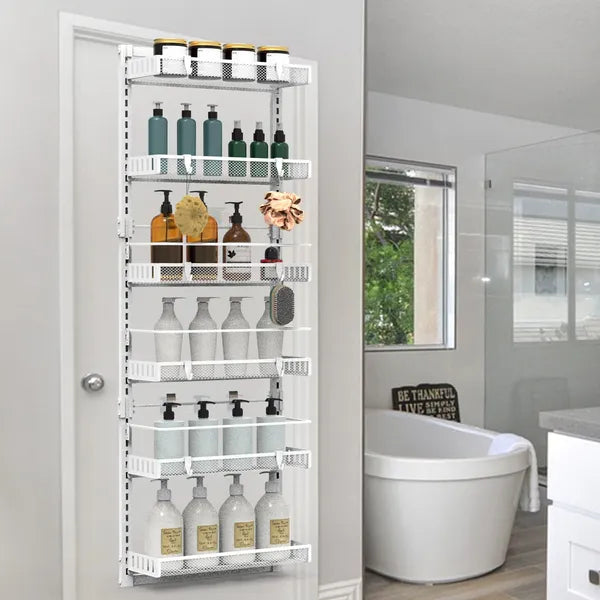 Over The Door Pantry Organizer 6-Tier Carbon Steel 110LBS Loading